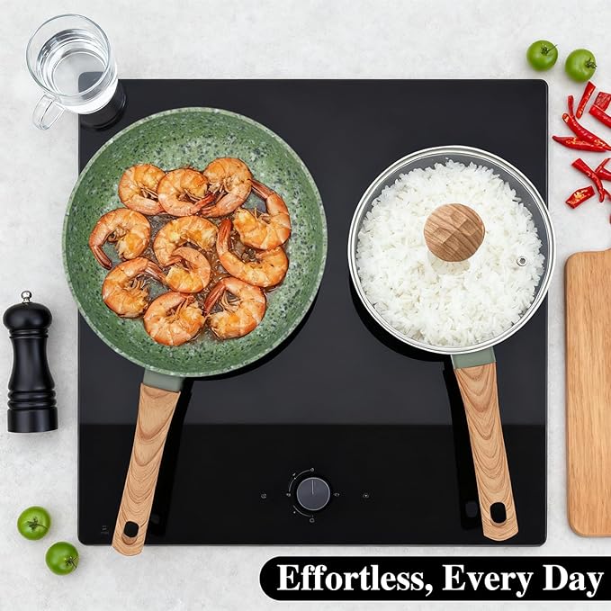 Nonstick Cookware Set 2-Piece 8.5" Green - PFOA Free