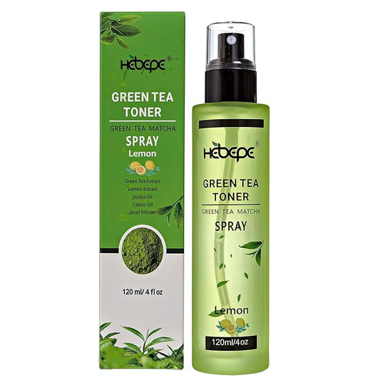 Green Tea Matcha Facial Toner Mist with Lemon, Refreshing, Moisturizing, and Soothing Face Toner, with Jojoba Oil, Castor Oil, Snail Filtrate,120ml-BrightBean Baby