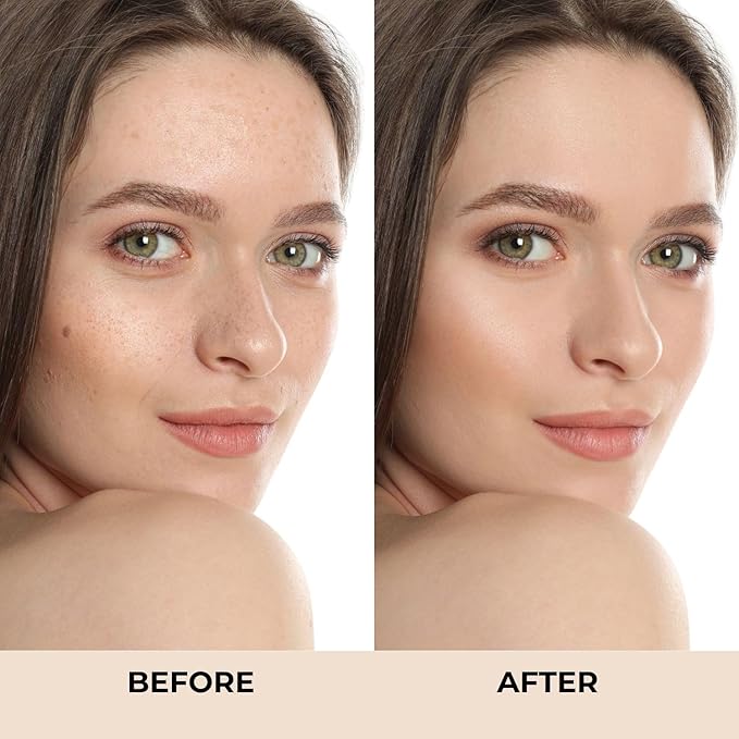 M. Asam MAGIC FINISH Supercharge Serum Foundation Creamy Nude (1.01 Fl Oz) - Moisturizing Make Up & Firming Face Serum In One, Anti-aging CC Cream With Optimal Coverage & Hyaluronic Acid-BrightBean Baby