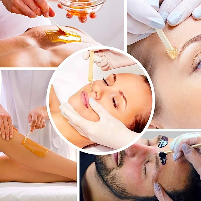 Mibly 500 Pcs Wooden Wax Sticks - Eyebrow, Lip, Nose Small Waxing Applicator Sticks for Hair Removal and Smooth Skin - Spa and Home Usage-BrightBean Baby