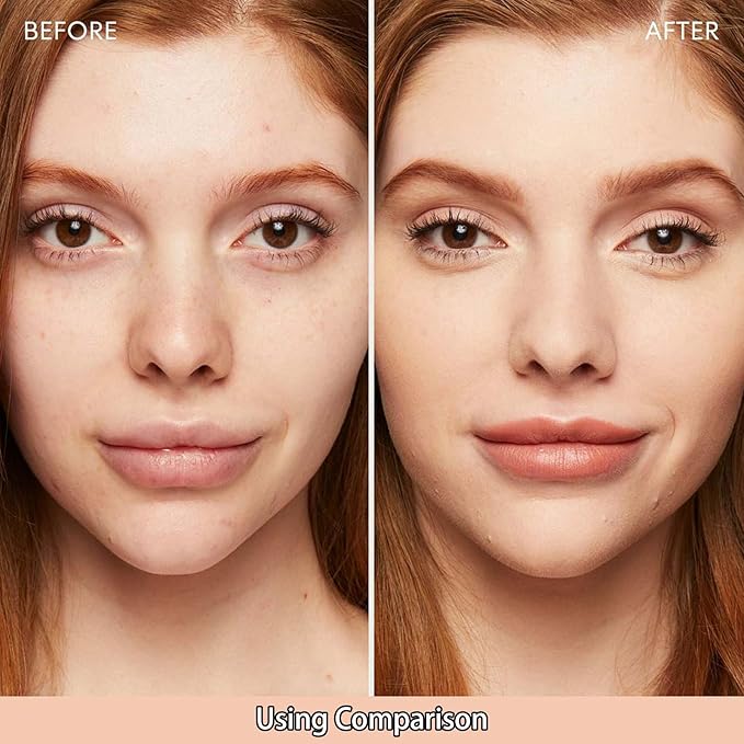 Concealer Moisturizing Gradient Foundation, Lightness Oil Control Long Lasting Waterproof Full Coverage Color Correcting Foundation-BrightBean Baby
