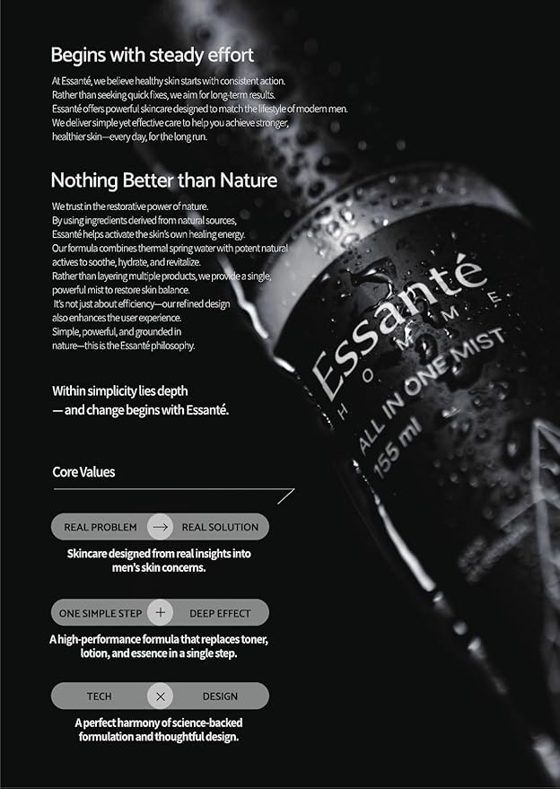 ESSENTÉ Hot Spring All-in-One Facial Mist, 3-in-1 Toner, Lotion & Essence, Deep Hydration & Soothing, Non-Sticky, Ultra-Fine Spray 5.24 fl oz-BrightBean Baby