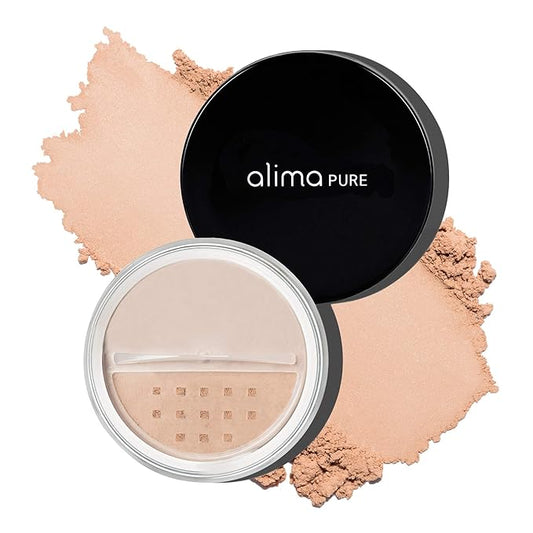 Alima Pure Matte Foundation Loose Mineral Powder Foundation Makeup, Loose Powder Makeup Oil Free Talc Free Powder, Natural Makeup Mineral Foundation Full Coverage Natural Foundation Powder .15 oz/4.5g-BrightBean Baby