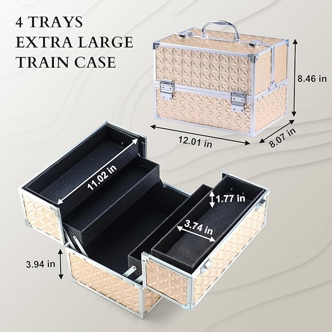 Color Nymph Professional Makeup Kits For Girls, Teenage Girls Makeup Kit with Storage Case Make Up Kit For Women Cosmetics Full Kit, Individual Packing Eyeshadow Blush Lipstick Mascara etc -Gold-BrightBean Baby