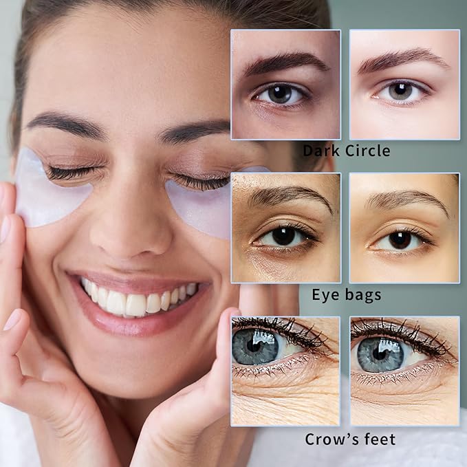 Hyaluronic Panthenol Under Eye Patches Vegan Firming Eye Gel Mask for Wrinkle, Puffy Eye, Dark Circle Treatment 30 Pairs-BrightBean Baby