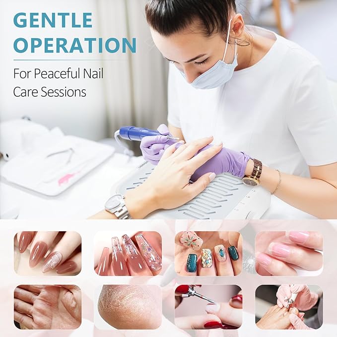 LIONVISON Nail Dust Collector For Salons: Manicure Pedicure Tool for Beginners DIY Nail Tech - Reusable Filter Fan Dust Suction Machine For Home-BrightBean Baby