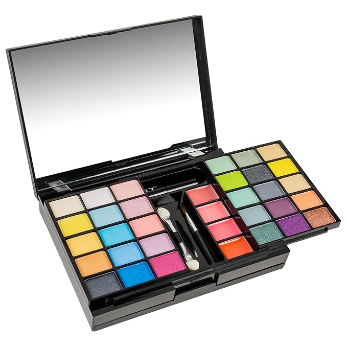SHANY 'Fix Me Up' Makeup Kit - Compact Travel Makeup Portable Giftable Adult and Teen Makeup Set Eye Shadows, Lip Colors, Blushes, and Applicators-BrightBean Baby
