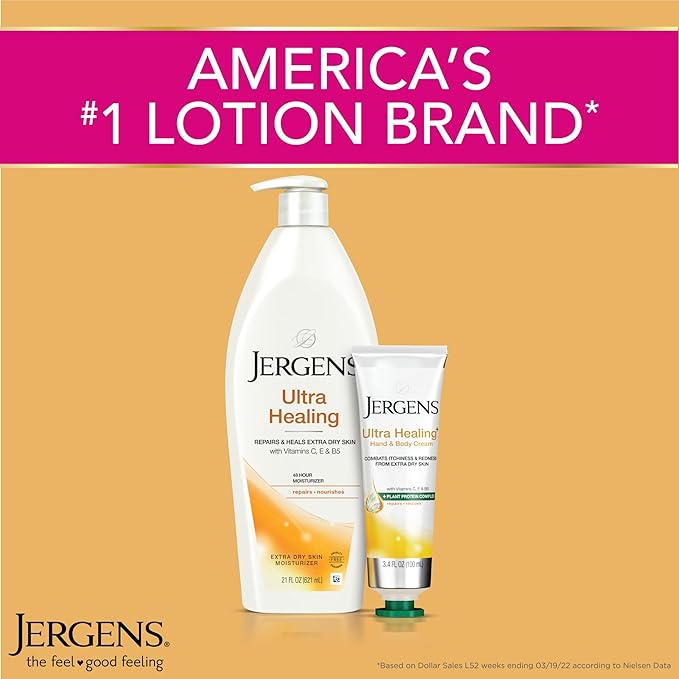 Jergens Ultra Healing Dry Skin Moisturizer, Travel Size Body and Hand Lotion, 1 Oz (Pack of 24)-BrightBean Baby
