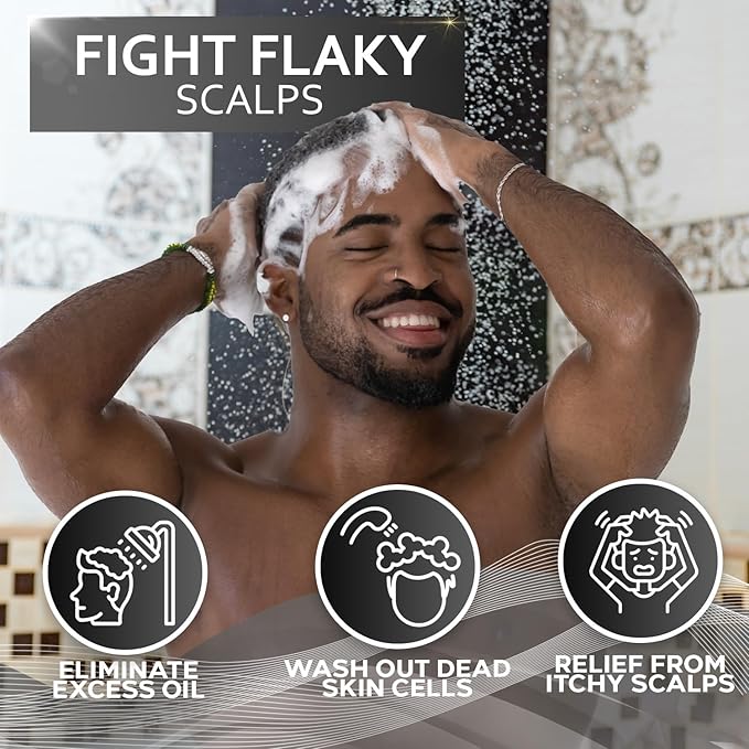 Shampoo for Men - Tea Tree Oil and Peppermint - Sulfate Free, Paraben Free - Clarifying, Refreshing, Volumizing & Moisturizing Hair Thickening Formula - Ideal for Oily Hair, Dry Scalps and Build Up-BrightBean Baby