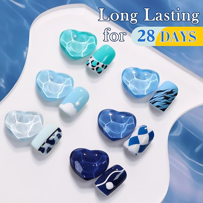 Double Rhythm 6 Pcs 15 ML Gel Polish Set Same Color Same Bottle Soak Off Gel Polish Kit Nail Art Manicure Salon DIY at Home for Women (Light Blue Dark Navy Teal-T6-14)-BrightBean Baby