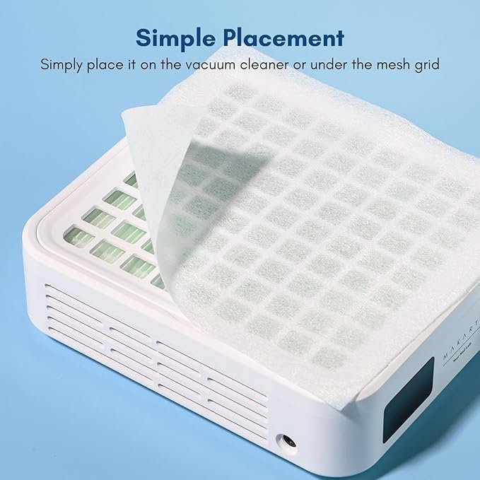 Makartt Nail Dust Collector Filter Paper – 100 Sheets Disposable Nail Dust Filters for Nail Dust Collector Machines, Nail Vacuum Dust Collector Nail Salon Supplies & Accessories White-BrightBean Baby