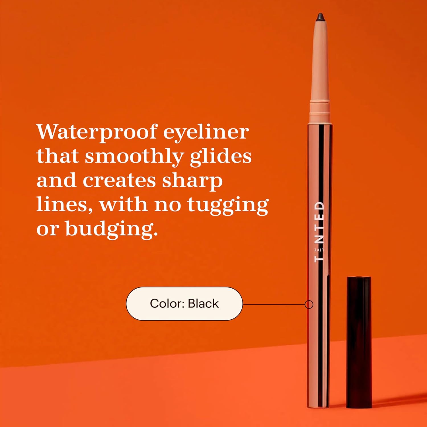 Live Tinted Hueliner Longwearing Pencil Eyeliner - Waterproof, Transfer-Proof, Long-Lasting Formula that Easily Glides On, High-Pigmented Pencil Eyeliner, 0.35g - Black-BrightBean Baby