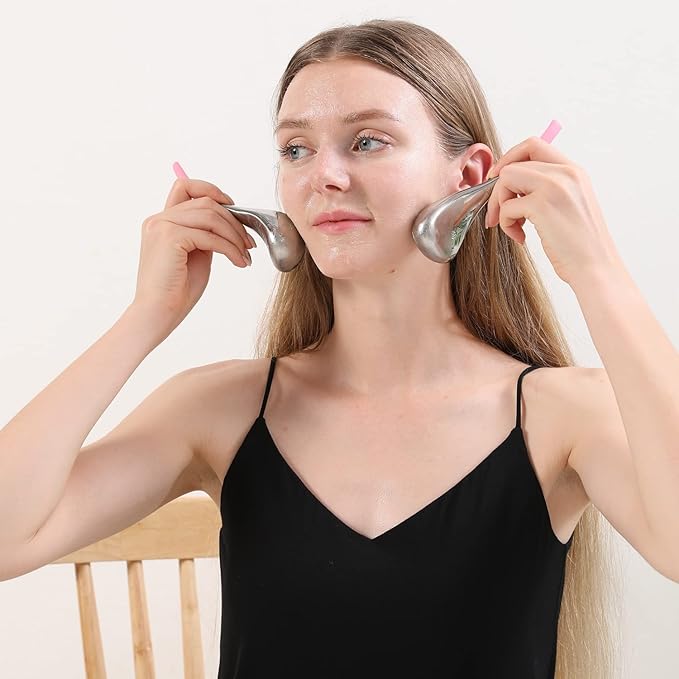 Cryo Sticks Facial Skin Care Ice Globes for Women Face Eyes, Stainless Steel Face Beauty Tools for Girls Ladies, Esthetician Supplies Cooling Spa Globes with Storage Case-BrightBean Baby