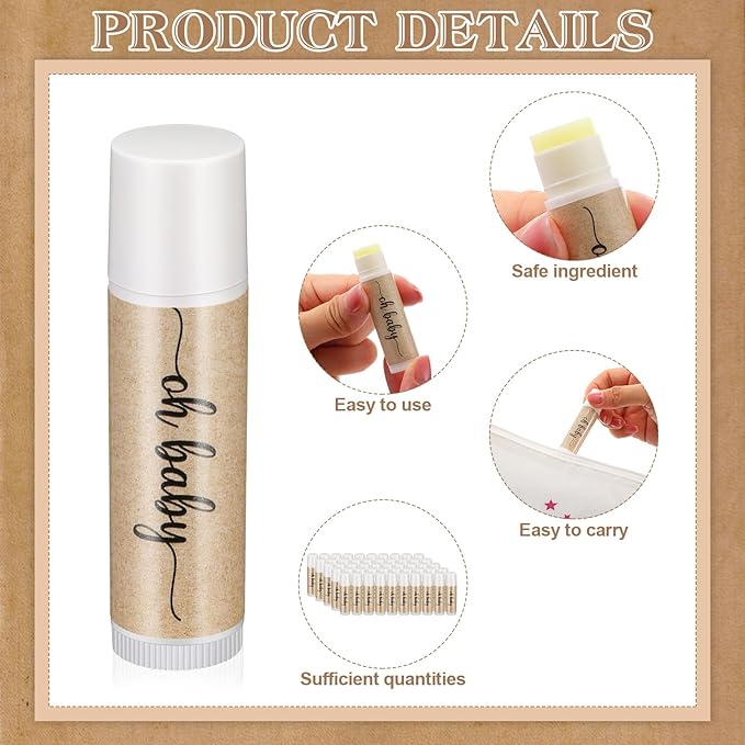 80 Pcs Lip Balm Bulk Baby Shower Favors Lip Balm Favors Baby Shower Guest Gifts for Women Children Men Girl Kids Gender Reveal Birthday Favors Gift Basket-BrightBean Baby