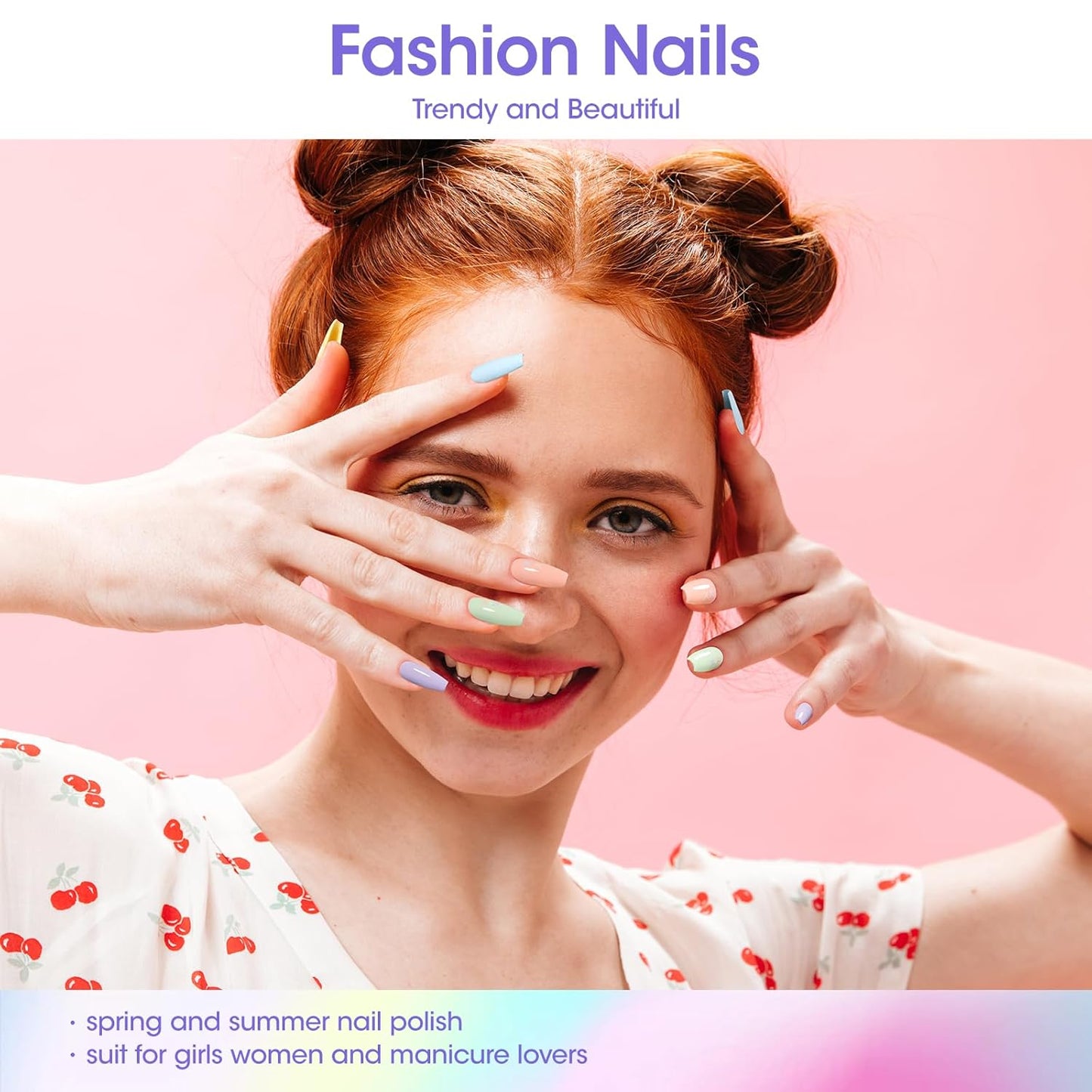 Gellen Pastel Regular Nail Polish Non Gel, Fast Air Drying Spring Summer Nail Polish No UV Light Needed Macaron 6 Colors Nude Pink Purple Blue Green Yellow Set for Women Manicure Home Salon, Hema Free-BrightBean Baby