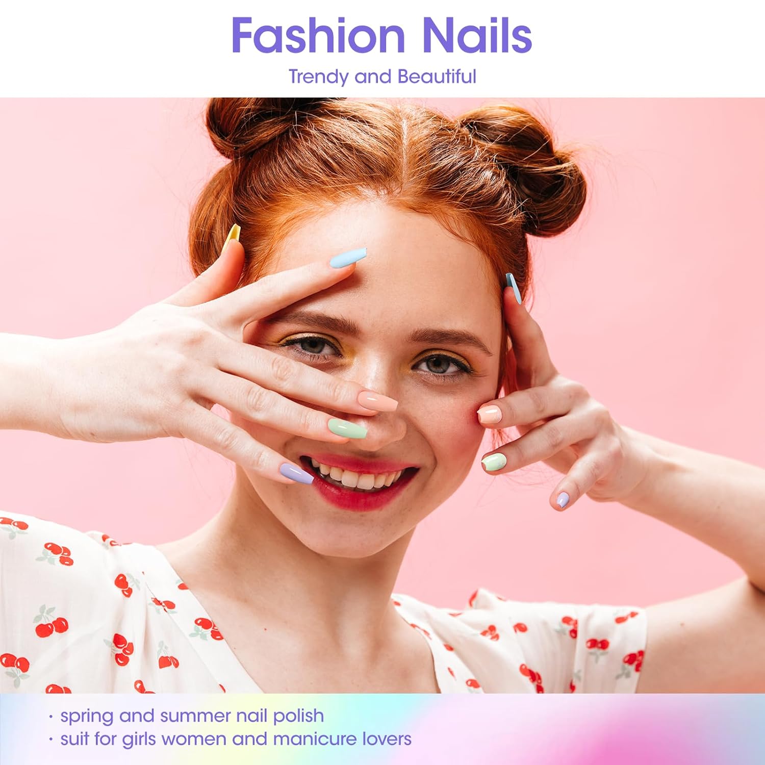 Gellen Pastel Regular Nail Polish Non Gel, Fast Air Drying Spring Summer Nail Polish No UV Light Needed Macaron 6 Colors Nude Pink Purple Blue Green Yellow Set for Women Manicure Home Salon, Hema Free-BrightBean Baby