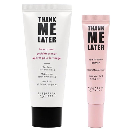 Elizabeth Mott Thank Me Later Face & Eye Primer – Long-Lasting Matte Makeup Base, Pore Minimizer, Oil & Shine Control, Wrinkle Blurring, Crease Prevention, Smooth Finish for All-Day Wear – 10g & 30g-BrightBean Baby