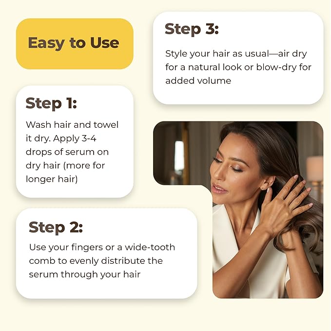 HerStyler Advanced Argan Oil Hair Serum for Women - Anti Frizz Serum for Hair - for Frizzy, Dry and Damaged Hair - Nourishing - 2.36 Fl Oz / 70 Ml - Pack of 2-BrightBean Baby
