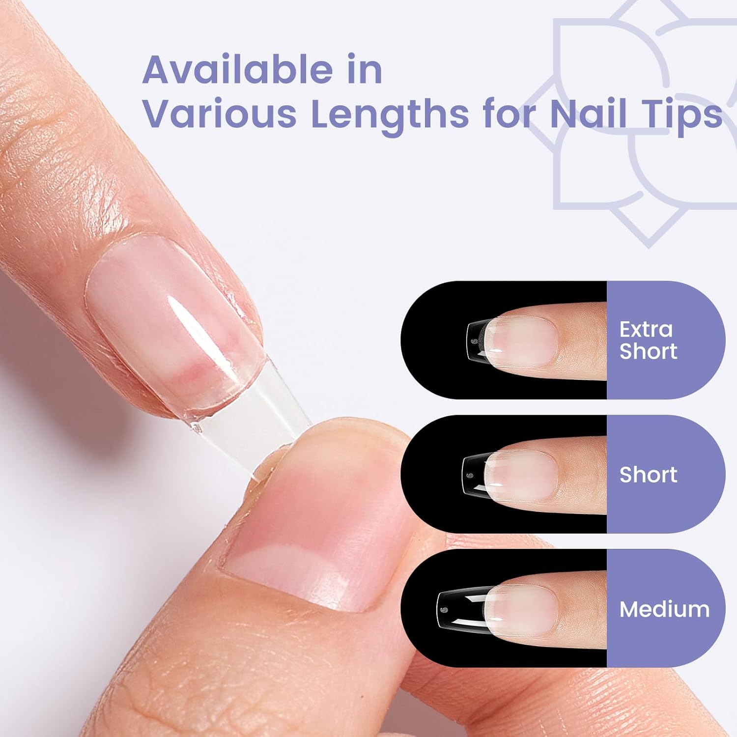 Nail Tips Medium Coffin: 240PCS Soft Gel Medium Coffin Press On Nails, 12Sizes Pre-shaped Acrylic Nail Extension Full Cover for Girls Women Home Salon-BrightBean Baby