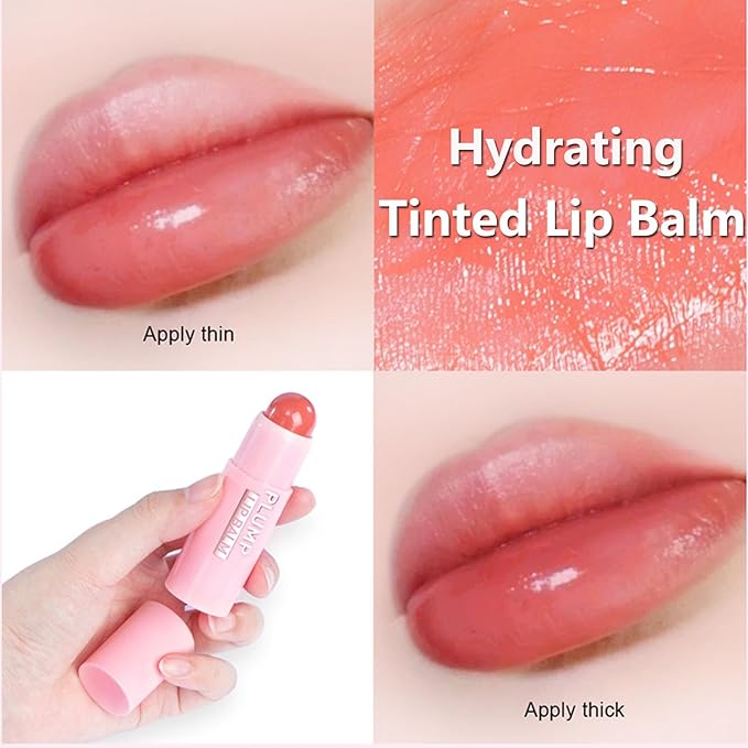 Tinted Lip Balm, Hydrating Colored Lip Balm , Moisturizing Lipstick for Women, Color Lip Plumper Balm,Lip Brightening for Dark Lips, Lip Tinted Moisturizer, Lip Moisturizer for Very Dry Lips, Reduce Lip Wrinkles, 4.8G/0.17Oz-BrightBean Baby