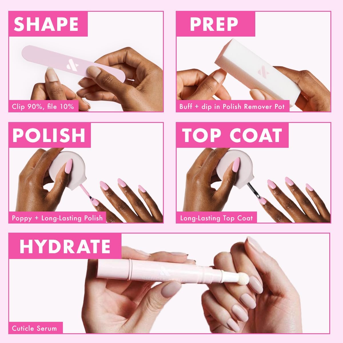 Olive & June Best Sellers Nail Polish Set | Includes 3 Long Lasting Shades (Cockatoo, Pink Sands, Hibiscus) + Super Glossy Top Coat | Vegan, Cruelty-Free | Salon-Quality Results at Home-BrightBean Baby