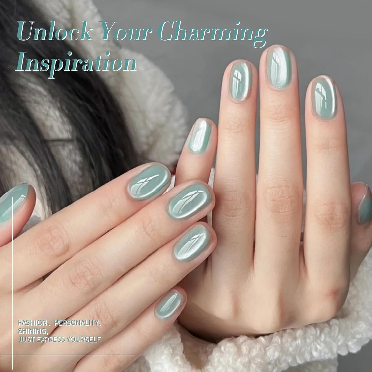 Born Pretty Cat Magnetic Eye Gel Nail Polish, Green Moonlight Cat Magnetic Gel, Glass Shiny Effect Green Soak Off Nail Art Salon Manicure Home Gift 15ml-BrightBean Baby