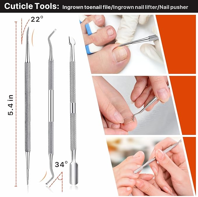 Toenail Clippers for Seniors Thick Toenails, Toe Nail Clippers Adult Thick Nails Long Handle, Professional Heavy Duty Nail Clippers 6Pcs Black-BrightBean Baby