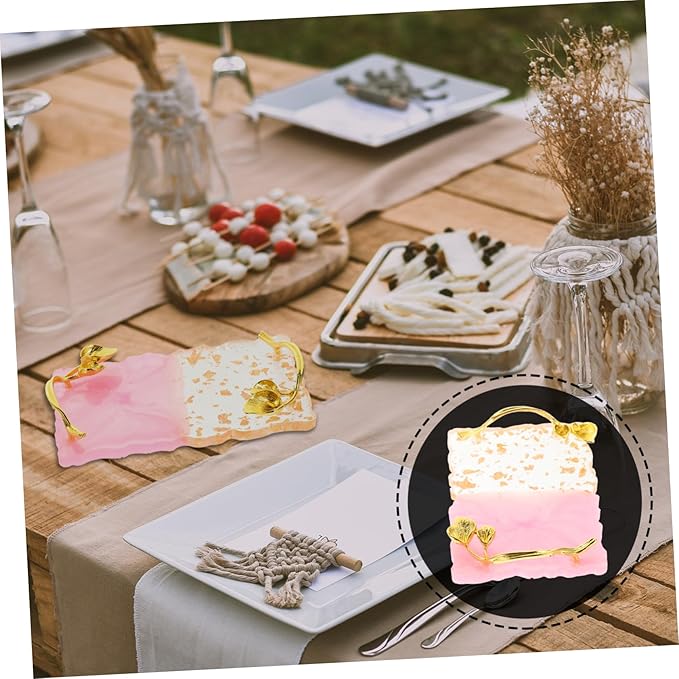 FOMIYES 2pcs Nail Palette Nail Art Gel Nail Art Palette Nail Tool Manicure Display Board Nail Polish Display Board Nail Color Palette Copper Plating Pink Makeup Mixing Plate Nail Art Plate-BrightBean Baby