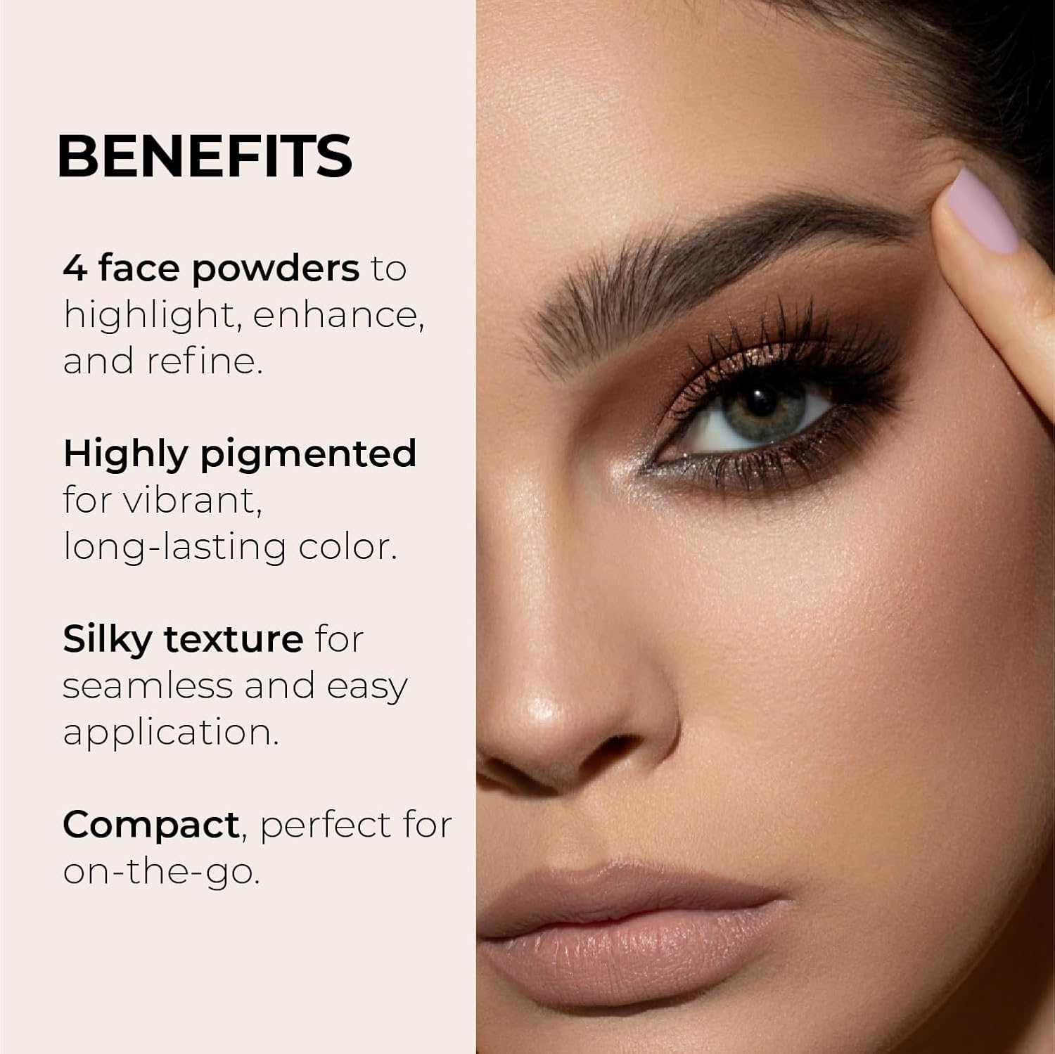 LUMINESS Face Time Essentials Face Palette - Includes Bronzer, Blush, Highlighter, Face Powder and 6 Eyeshadows - Highly Pigmented, Long-Wearing Makeup Palette - Silky Smooth, Easy to Blend-BrightBean Baby