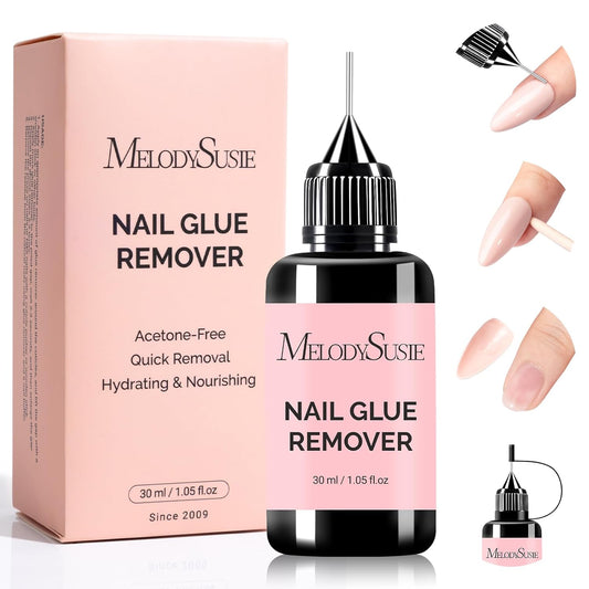 MelodySusie 30ML Nail Glue Remover for Press on Acetone Free Nail Polish Remover Multi-Functional Remover for Nails Tips Gentle Glue Remover for Gel x Nails for Home Salon-BrightBean Baby