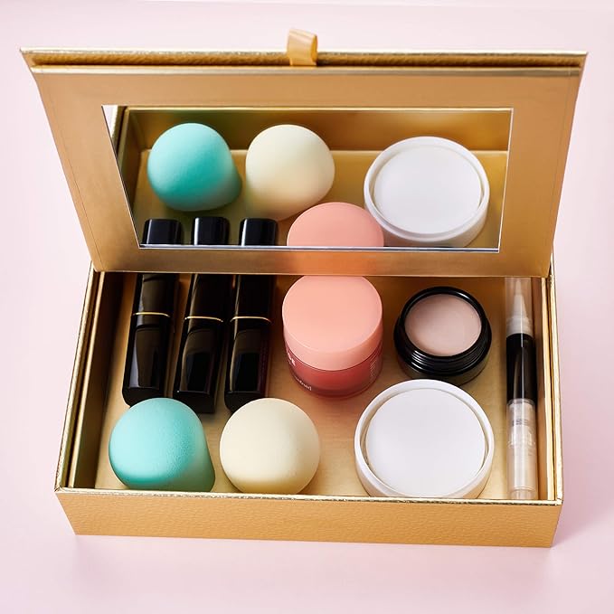 Jessup Makeup Brushes Set Professional Makeup Brush Eyeshadow Blending Powder Foundation Blusher Concealer 25pcs with Cosmetics Storage Box, Blushing Bride T295-BrightBean Baby