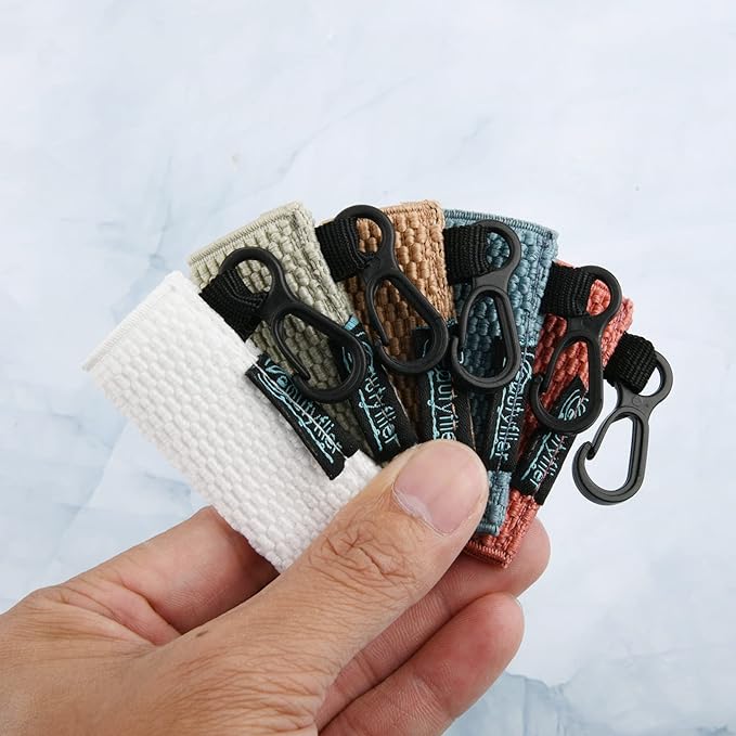 Beautyflier Keychain, Lip Balm Holder for Burts Bees Chapstick - 5pcs, Elastic, Stylish, Unique Designs, Attractive Color, Clip On, Lightweight, Red, Blue, Pink-BrightBean Baby