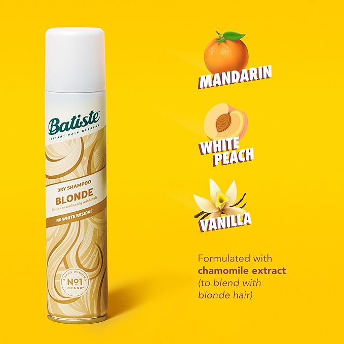 Batiste Dry Shampoo for Blonde Hair, Refresh Hair and Absorb Oil Between Washes, Waterless Shampoo for Added Hair Texture and Body, 5.71 oz-BrightBean Baby