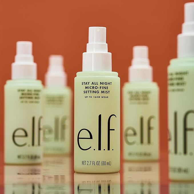 e.l.f. Stay All Night Micro-Fine Setting Mist, Hydrating & Refreshing Makeup Setting Spray For 16HR Wear-time, Vegan & Cruelty-Free, 2.7 Fl Oz-BrightBean Baby