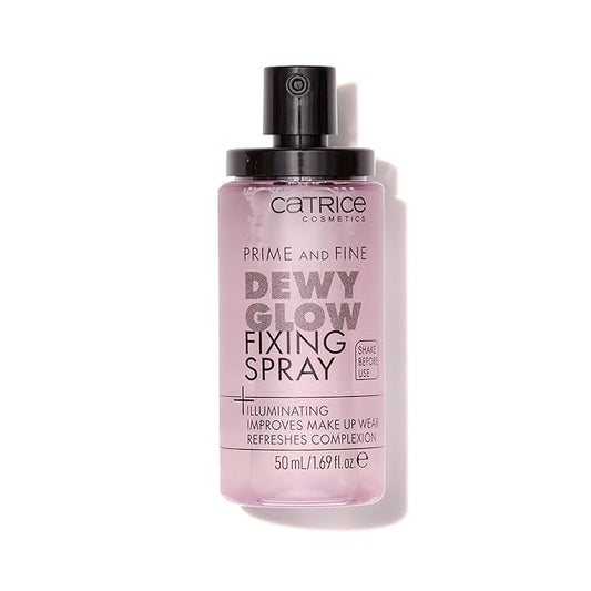 Catrice | Prime & Fine Illuminating Dewy Glow Spray | Transparent and Fast Drying Fixing Spray| Paraben Free & Vegan | Cruelty Free (Pack of 1)-BrightBean Baby