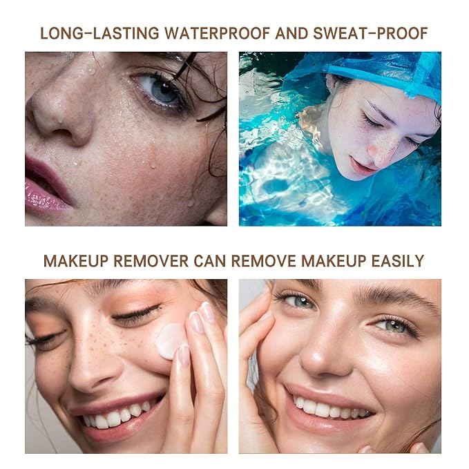 2 Pcs Freckle Pen Set, Natural Lifelike Fake Freckles Makeup Pen Magic Brown Color Freckles Makeup Tool Long-Lasting Waterproof Dot Spot Pen for Effortless Sunkissed Makeup (Dark Brown)-BrightBean Baby