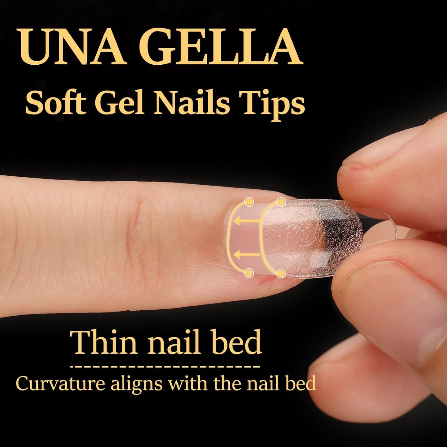UNA GELLA 600Pcs Short Oval Almond Gel Nail Tips, Pre-file Round Almond Nail Tips 12 Sizes Soft Gel Clear Fake Nails Tips Full Cover for Nails Extension Home DIY Salon with Box-BrightBean Baby