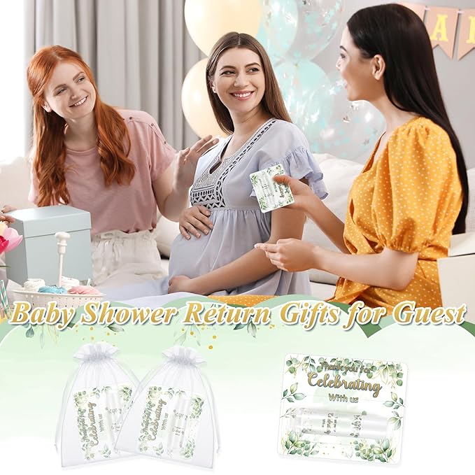 24 Set Thank You Gift Lip Balm Bulk Baby Shower Party Gifts Favors Lip Balms for Guests Bridal Shower Favor Girls Boys Gender Reveal Favors Souvenirs Party Supplies Thank You Gifts for Wedding-BrightBean Baby