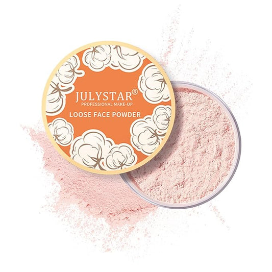 Pink Setting Powder Loose Face Powder Matte Soft Smooth Oil Control Long Lasting Loose Setting Powder Makeup For Natural Flawless #02 Pink Complexion-BrightBean Baby
