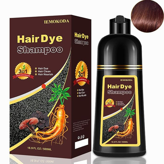 Cherry Brown Hair Dye Shampoo 3 in 1, Magic Reddish Brown Color Shampoo for Women Men, Instant Hair Dye Shampoo Colors Hair in Minutes, Color Shampoo Hair Dye, Natural Formula for All Hair Types-BrightBean Baby