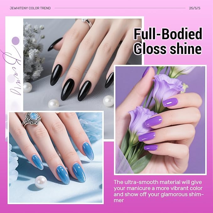 JEWHITENY Poly Gel Nail Kit 28 Colors Nude Gray Glitter with Nail Lamp Base Top Coats Builder Gel All-In-One Set Ideal for Designs DIY At Home Need U V Lamp Curing-BrightBean Baby
