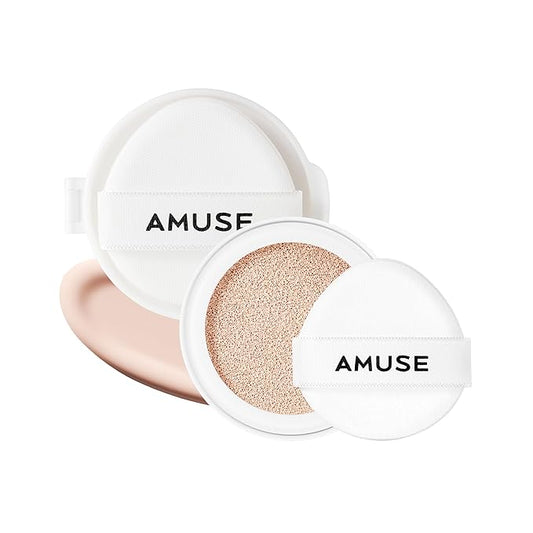 Amuse SEOUL Ceramic Skin Perfector Cushion Foundation Refill | Long-lasting, Lightweight, Semi-matte, Flawless Coverage, Hypoallergenic, Korean Beauty, Vegan(15g / 0.52 oz.) ([REFILL] 01 PORCELAIN)-BrightBean Baby