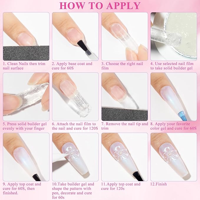 MIZHSE Non-Sticky Solid Builder Gel For Nails, 30g Clear and Pink Sculpting Building Carving Modeling Hard Gel for Nail Strengthen Nail Extension 3D Nail Art for Soak Off Manicure Kit DIY Home Gift-BrightBean Baby