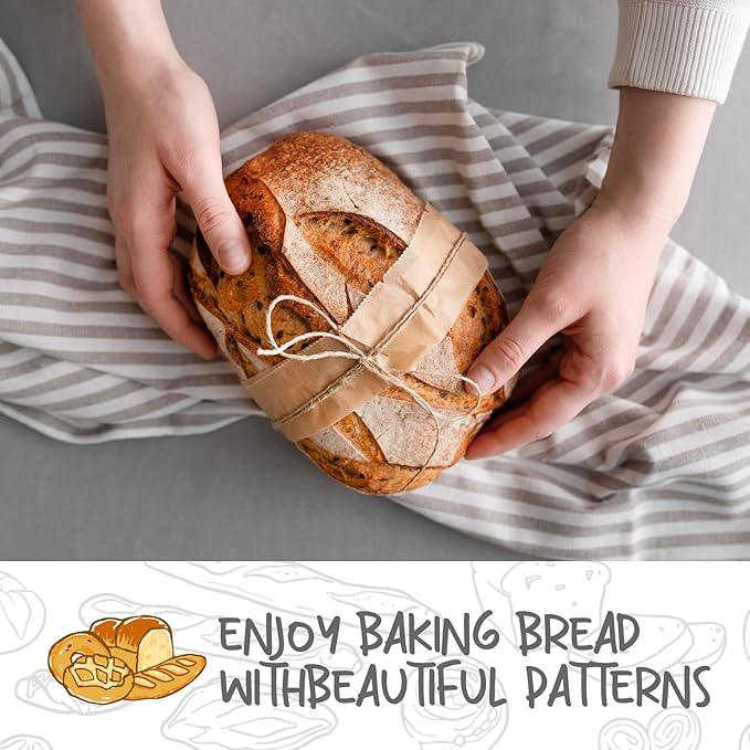 Mini Oval Proofing Set (6.5inch, set of 5), Sourdough Proofing Baskets Bread Dough Rising Bowls w/Liners for Home Sourdough Bakers Baking