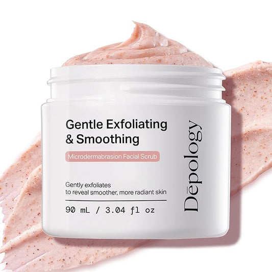 depology Microdermabrasion Facial Scrub – Exfoliator Face Polish with Walnut Shell, Jojoba & Botanical Oils for Radiant, Smooth Skin – Face Exfoliator Gentle Pore Refining for Dull or Uneven Texture-BrightBean Baby