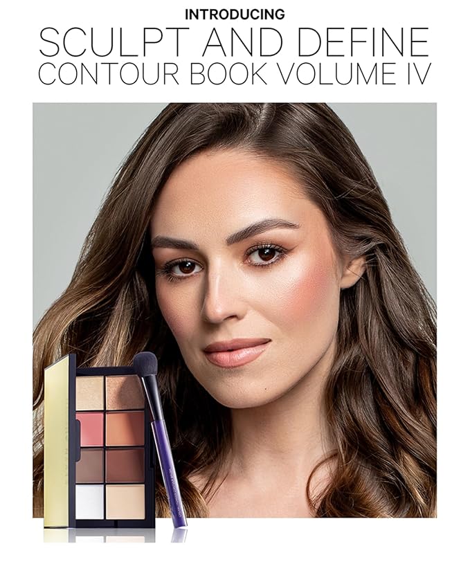 Kevyn Aucoin Sculpt and Define Contour Book Volume 4: All-in-one makeup artist palette compact. Defines facial features. Eyes, cheekbone, nose & jawline. Highlighters to glow. All skin tones & shapes.-BrightBean Baby