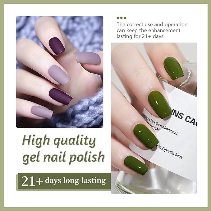 JODSONE 60 PCS Gel Nail Polish Kit with U V Light 55 Colors No Wipe Beautiful Colors Nail Gel Polish Base Top Coat Manicure Gifts for Salon and at Home-BrightBean Baby