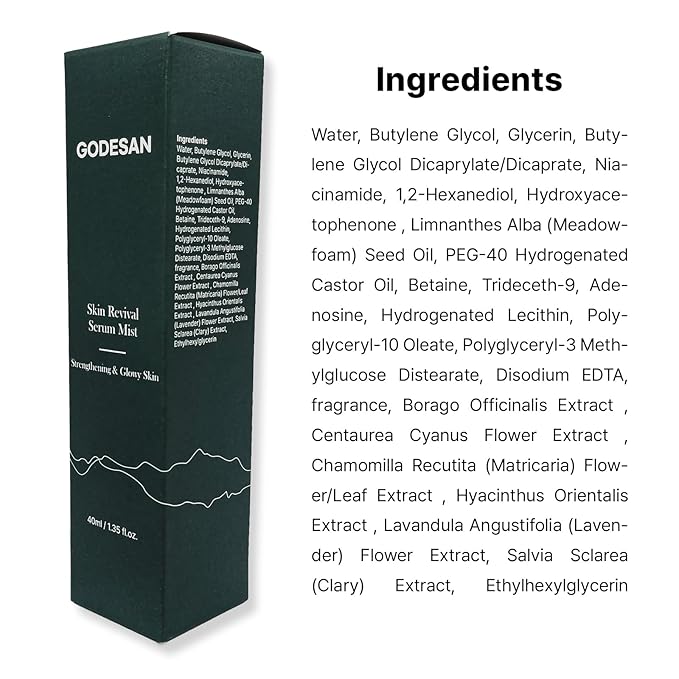 Skin Revival Serum Mist 1.35fl oz - Hydrating Facial Mist, Glowy Skin, Vegan, Sets Makeup, All Skin Type-BrightBean Baby
