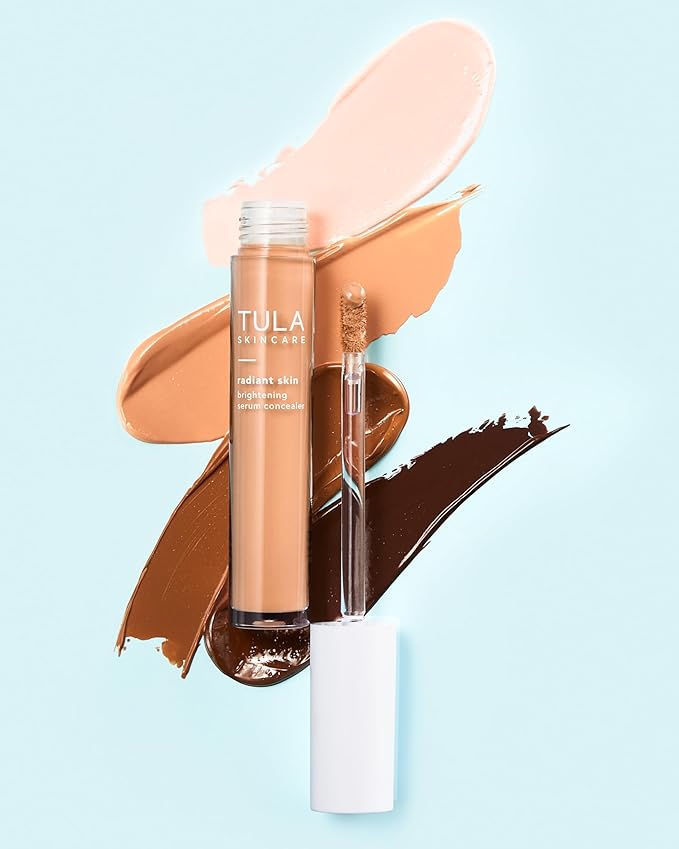 TULA Skin Care Radiant Skin Brightening Serum Concealer - Conceals Dark Circles & Discoloration, Longwearing & Crease-Resistant, Brightens the Appearance of Skin Over Time, Shade 130, 0.18 fl oz.-BrightBean Baby