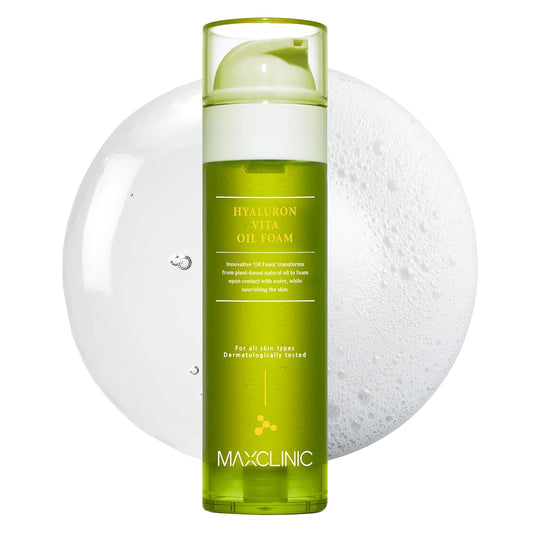 [K-Beauty] Hyaluron Vita Oil to Foam - All-in-One Korean Face Wash OilBased Foaming Facial Cleanser - Pore Minimizing & Blackhead Remover - Makeup Deep Cleansing Oil for Dry Skin (3.88 fl oz)-BrightBean Baby